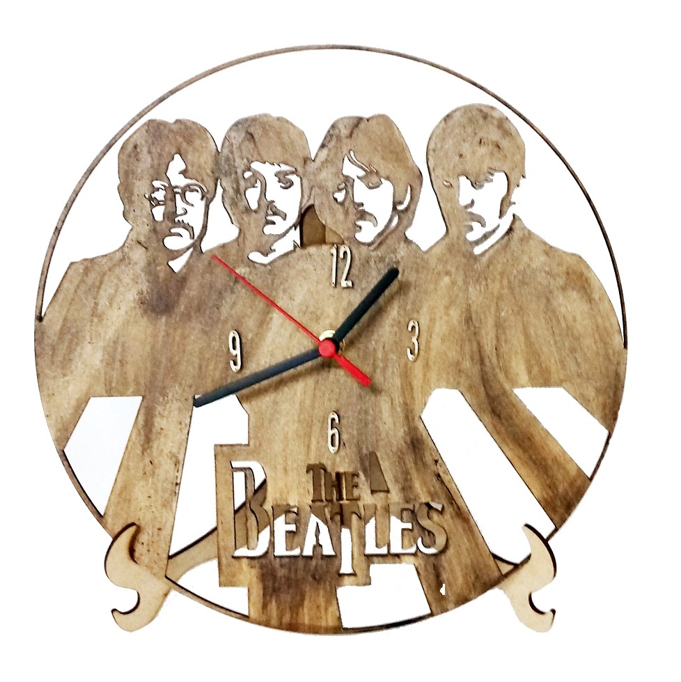 Relógio De Parede /mesa Em Mdf Vazado/ Pintado The Beatles