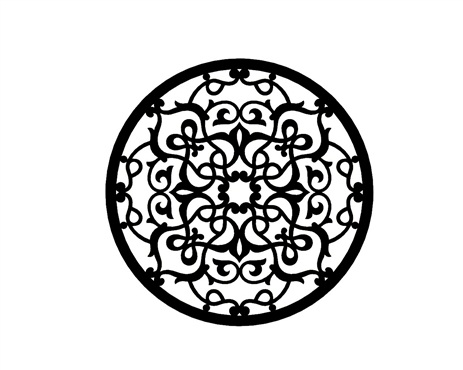 Mandala Em Mdf Pintado - Decoração De Parede 40cm