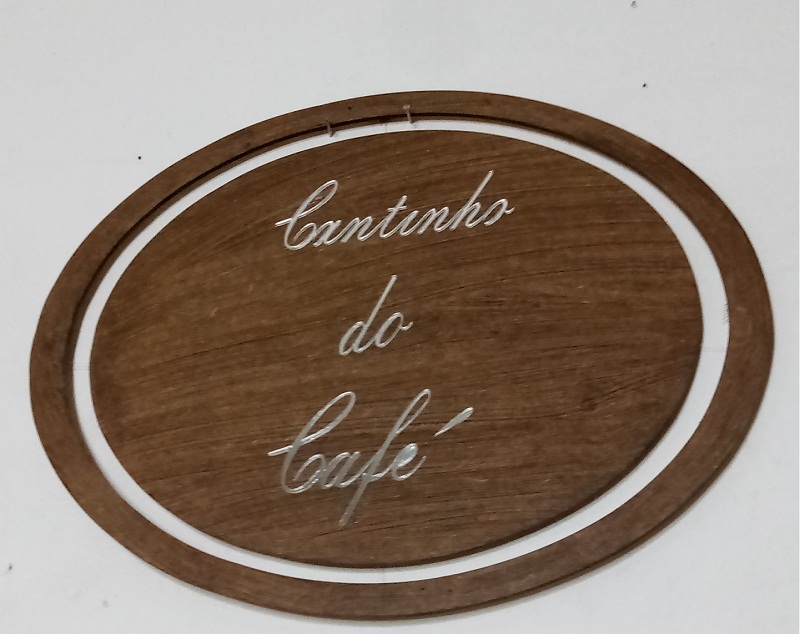 Placa Decorativa Cantinho Do Café Em Mdf 38x30cm