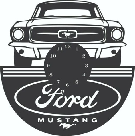 Relógio Ford Mustang De Parede Em Mdf