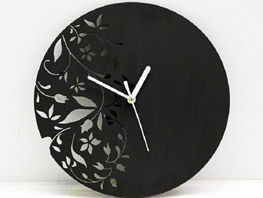 Relógio De Parede Com Corte A Laser Design Floral Moderno