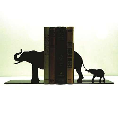 Enfeite Porta Livros Em Mdf - Elefante