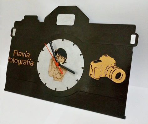 Relógio De Parede Personalizado - Fotógrafa Em Mdf