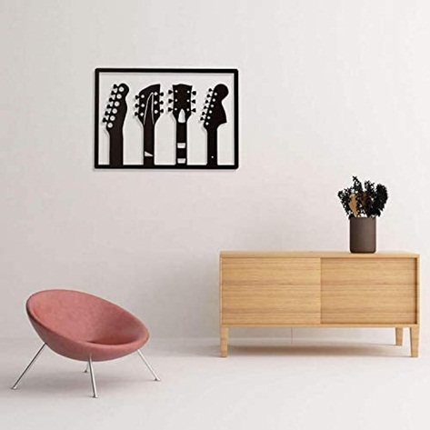 Quadro Decorativo Notas Musicais Em Mdf Vazado