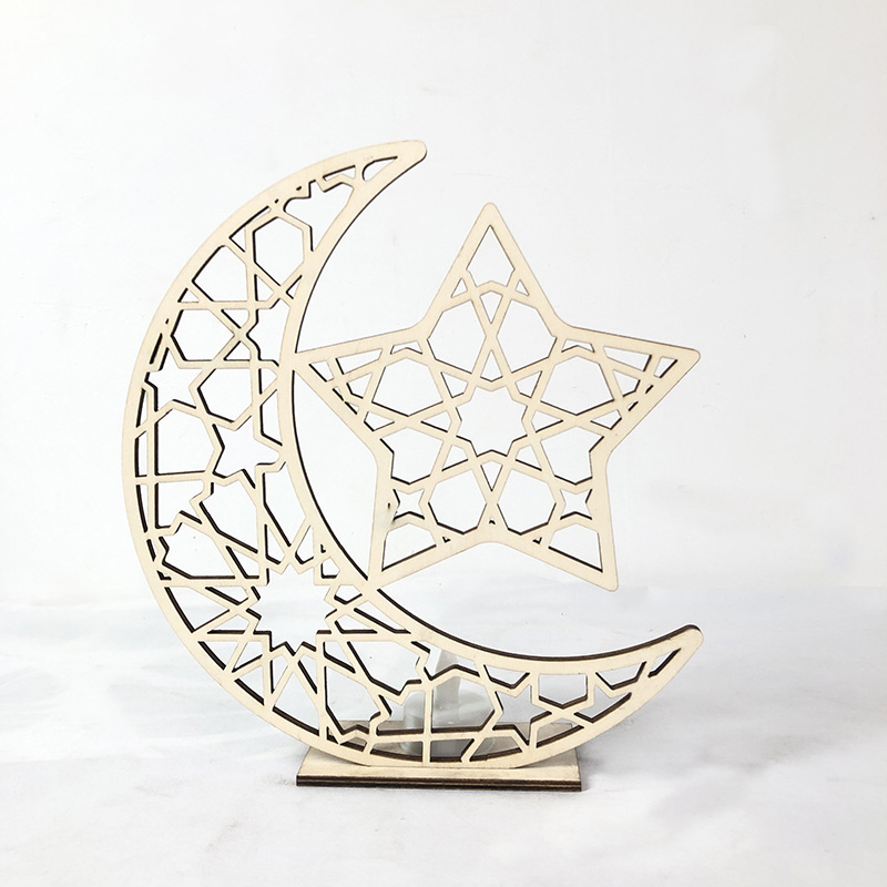 Ornamento Artes Em Mdf Estrela Da Lua Ramadan Muçulmano