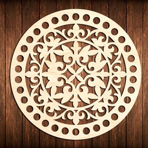 Mandala Em Mdf Cru - Diâmetro 40cm