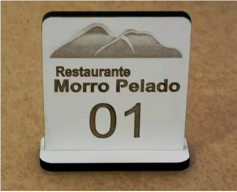 Placa Número De Mesa Em Mdf - Leia A Descrição