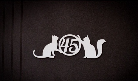 Placa Para Porta Numeração De Gato Em Mdf