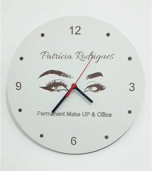 Relógio De Parede Personalizado Designer De Sobrancelha
