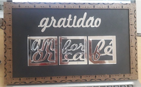 Quadrinho De Parede Kit Gratidão 20x34cm