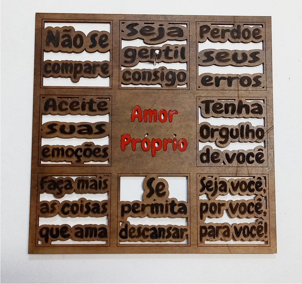 Quadro/placa Frases De Parede Em Mdf