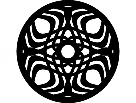 Mandala Em Mdf - Modelo E8 40cm