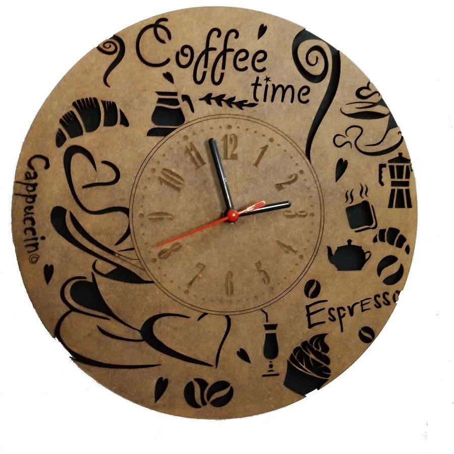 Relógio De Parede Em Mdf - Espaço Café