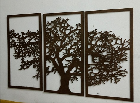 Árvore Da Vida Conjunto De Quadros - Decoração Em Mdf